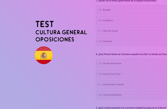 Test Cultura General Oposiciones Gratis